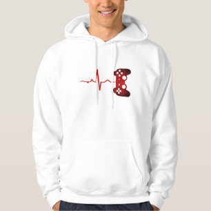 Gamer hartslag Video Games Gaming Boys Tiener Mann Hoodie
