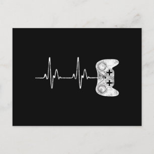 Gamer Hartslag Videogame Liefhebber Briefkaart