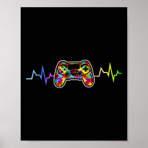 Gamer Hartslag Videogames Jongens Tieners Jongens Poster