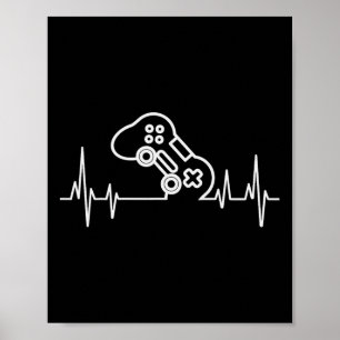Gamer Hartslag Videogames Jongens Tieners Jongens Poster