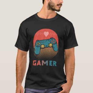Gamer hartslag videogames voor videogames t-shirt