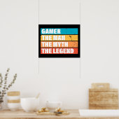Gamer. Het Man. De mythe. De Legende. Poster (Keuken)