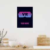  gamer-HMD-videoglas (Virtual Reality, VR) Poster (Keuken)