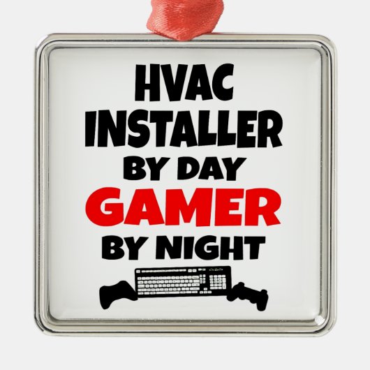 Gamer HVAC Installer Metalen Ornament (Voorkant)