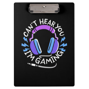Gamer ik ben aan het gamen klembord
