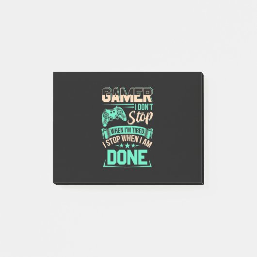 Gamer ik stop als ik klaar ben post-it® notes (Voorkant)