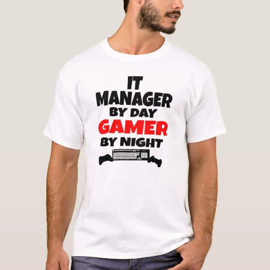Gamer IT Manager T-shirt (Voorkant)