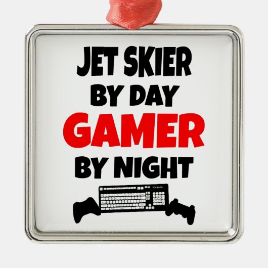 Gamer Jet Skier Metalen Ornament (Voorkant)