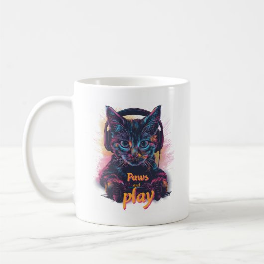 Gamer Kat Niveau Omhoog Koffiemok (Links)