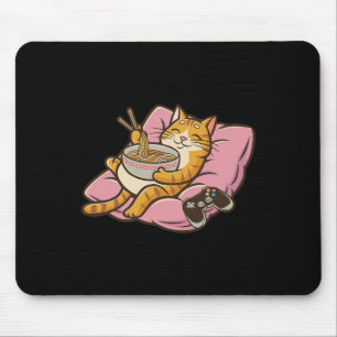 Gamer Kat Ramen Kawaii Gamen Japanse Vrouwen Meisj Muismat