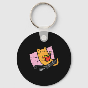 Gamer Kat Ramen Kawaii Gamen Japanse Vrouwen Meisj Sleutelhanger