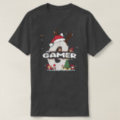 Gamer Kerstmis met gamernaam voor grappige feestda T-shirt (Design voorkant)