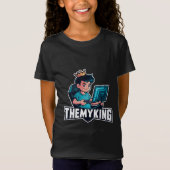 Gamer Kid King Graphic - Jouer T-shirt caricature (Devant)