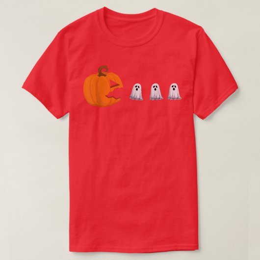 Gamer Kind Halloween Pumpkin Jack OLantern Eating T-shirt (Design voorkant)