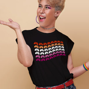 Gamer Lesbische Pride Vlag Video Game Controller T-shirt