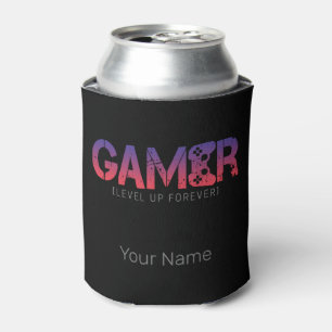 Gamer level omhoog voor altijd gamepad ontwerp blikjeskoeler