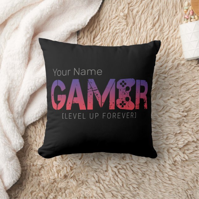 Gamer level omhoog voor altijd  gamepad ontwerp kussen (Deken)