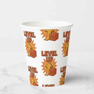 Gamer Level Up Heren T-shirt vrouwen Jean Jas Papieren Bekers