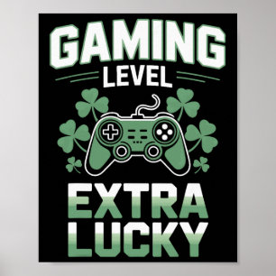 Gamer Leven Gaming Niveau Extra Gelukkig Voor Cons Poster