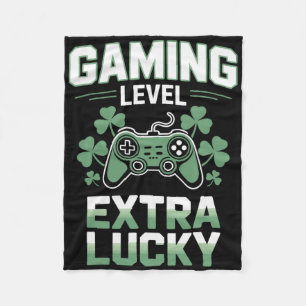 Gamer Life Gaming Level Extra Gelukkig Voor Consol Fleece Deken