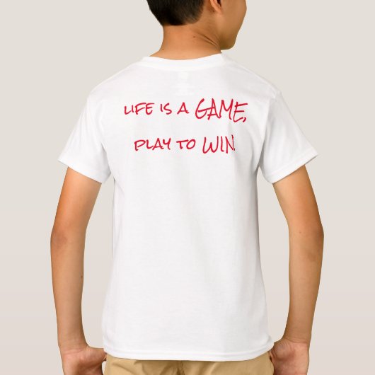 Gamer Logo T-shirt "Het leven is een SPEL, spelen  (Achterkant)