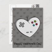 Gamer Love Controller Hart Valentijn Feestdagenkaart (Voorkant / Achterkant)