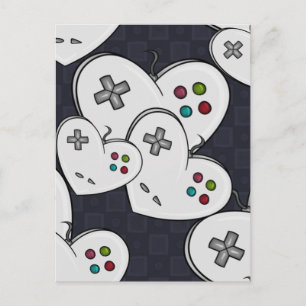 Gamer Love Controller Heart Briefkaart