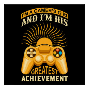 Gamer meisje perfect poster