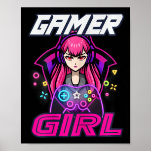 Gamer Meisje Videogame Vrouwen Gaming Liefhebber S Poster
