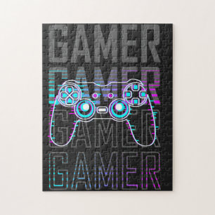 Gamer met controller legpuzzel