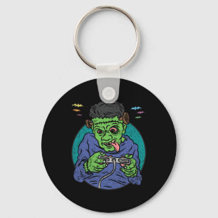 Gamer Monster Halloween Kostuum Gaming Videospel Sleutelhanger