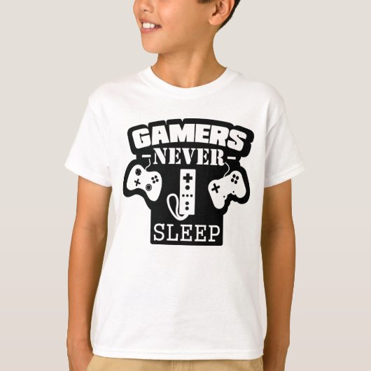Gamer Never Sleep - Funny Gaming T-Shirt pour True (Devant)