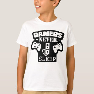 Gamer Never Sleep - Grappig Gaming T-shirt voor Tr