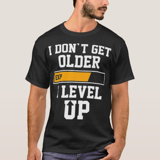 Gamer Old Gamer T Level Up Grappige PC Gaming T-shirt (Voorkant)