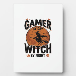 Gamer Overdag Heks 's Nachts Vintage Gaming Design Fotoplaat