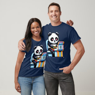 Gamer Panda - Schattige Pixel Art Arcade Design T-shirt