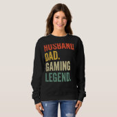 Gamer Pap Husband Pap Video Game Legend Vader's Trui (Voorkant volledig)