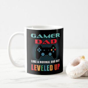 Gamer Papa Gift Normal Pap Leveled Fathers Day Koffiemok