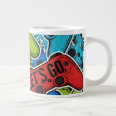 Gamer Pattern Jumbo Specialty Mug Extra Grote Beker (Rechts)