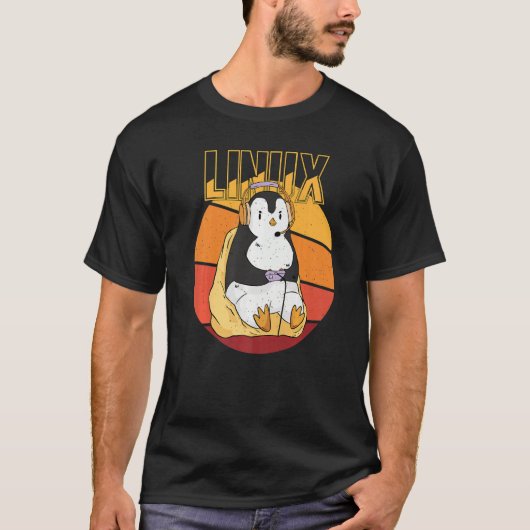 Gamer Pinguïn Linux Root Feest Nerdy Programmeur C T-shirt (Voorkant)