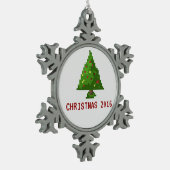 Gamer Pixel 8-bits kerstboom vakantie Ornament (Links)