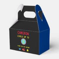 Gamer Pixel Arcade-niveau tot verjaardag Favor Box
