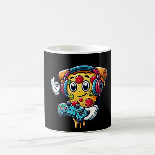 Gamer Pizza Vidéo Jeu Nourriture Café Mug (Centre)