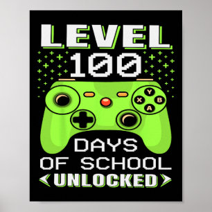 Gamer plotseling 100h dag leraar 100 dagen van de poster