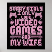Gamer Priorities – Video Games And Wife Poster (Voorkant)