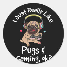 Gamer Pug Lover Video Games Dog Gaming