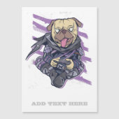 Gamer Pug Ninja Neon Bekijk Tiener graphics Gift C (Voorkant)