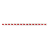 Gamer Retro 8-bits Pixel Heart Ribbon Lint (Voorkant)