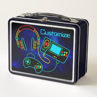 Gamer Retro Neon Blauw