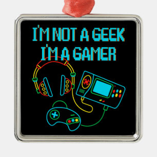 Gamer Retro Neon Metalen Ornament